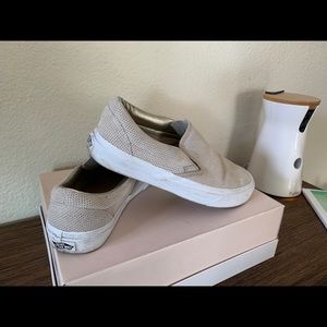 VANS Pale pink perforated slip-ons, WMS 8